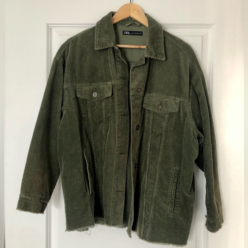 Zara olive corduroy jacket